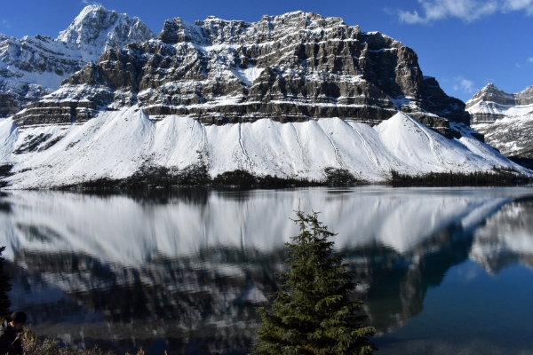 bow lake in banff national park canada
